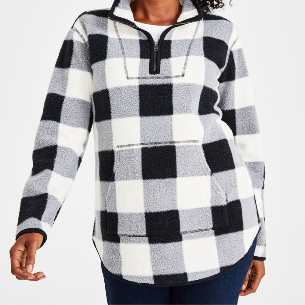 Nice sherpa Women's Fleece Quarter-Zip Sweatshirt, brand new.